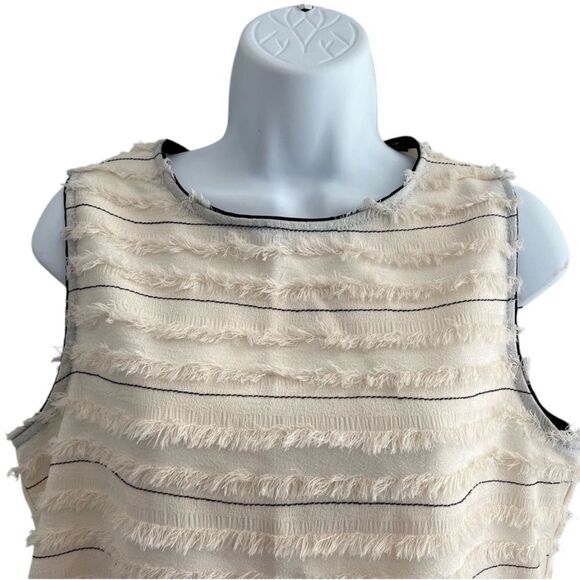 ZARA Basic Fringe Tank Top - Size Medium - Picture 4 of 5